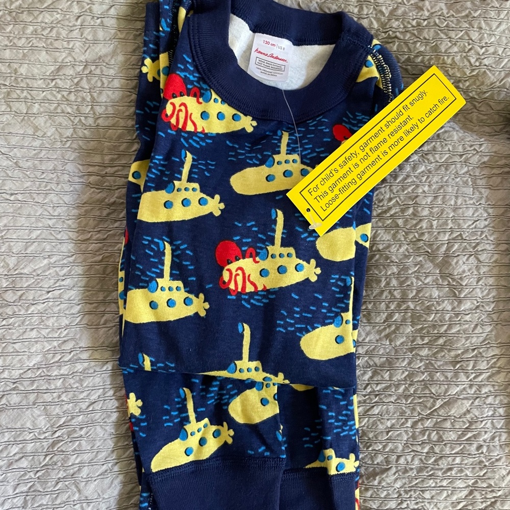 New with tags long sleeve Yellow submarine pajamas